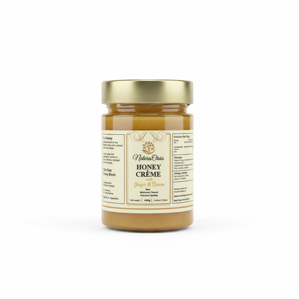 Raw Creamed Honey Ginger & Lemon - 400g - Image 3