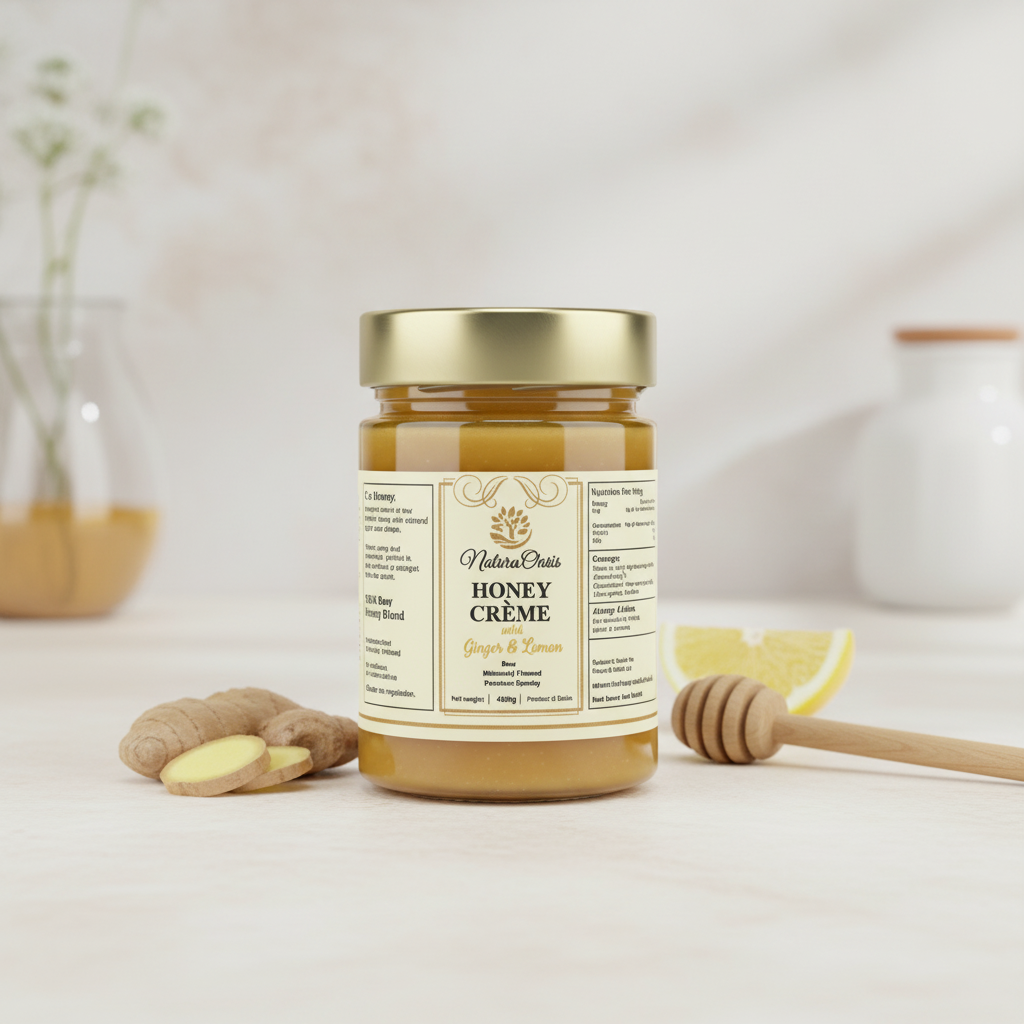 Raw Creamed Honey Ginger & Lemon - 400g